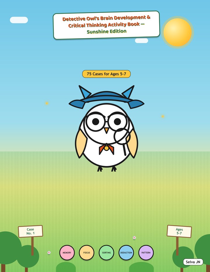 Detective Owl's Casebook cover, Sunshine Edition, 75 Cases